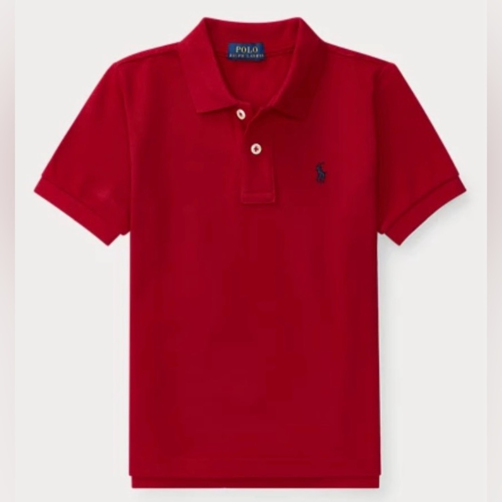 Vintage Polo by Ralph Lauren Boy’s Sz 5 Red Pique Knit Short Sleeve Polo‎